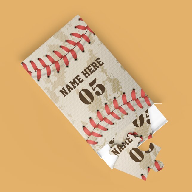 Personalized Vintage Baseball Name Number Retro Jigsaw Puzzle (Creator Uploaded)