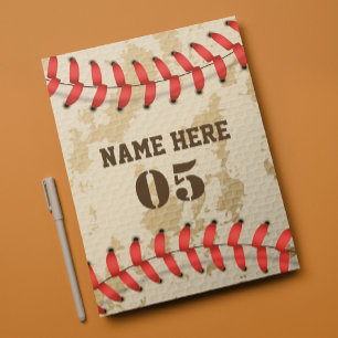 Personalized Vintage Baseball Name Number Retro Letterhead