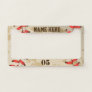 Personalized Vintage Baseball Name Number Retro License Plate Frame