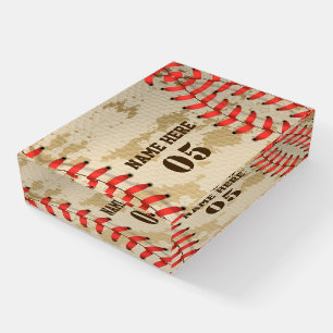 Personalized Vintage Baseball Name Number Retro Paperweight