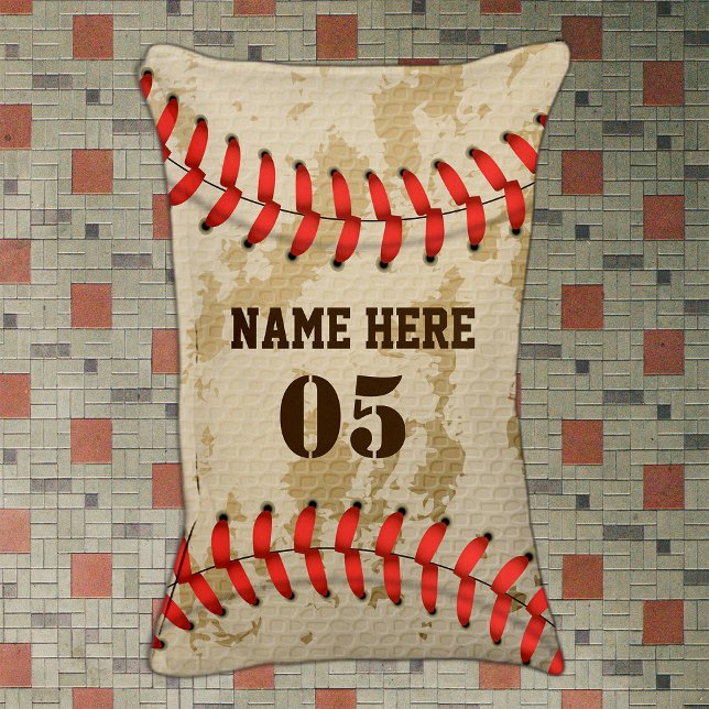 Personalized Vintage Baseball Name Number Retro Pet Bed (Creator Uploaded)