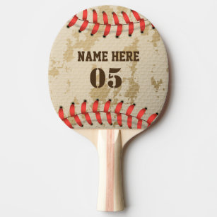 Personalized Vintage Baseball Name Number Retro Ping Pong Paddle