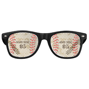 Personalized Vintage Baseball Name Number Retro Retro Sunglasses