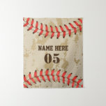 Personalized Vintage Baseball Name Number Retro Tapestry<br><div class="desc">Personalized vintage baseball name number retro design  can be good for you if you love Baseball. Or it could be a great gift for those who loves baseball.</div>