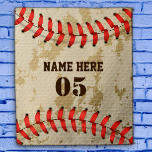 Personalized Vintage Baseball Name Number Retro Tapestry