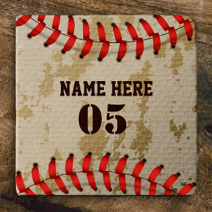 Personalized Vintage Baseball Name Number Retro Trivet