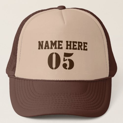 Personalized Vintage Baseball Name Number Retro Trucker Hat
