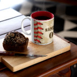 Personalized Vintage Baseball Name Number Retro Two-Tone Coffee Mug<br><div class="desc">Personalized vintage baseball name number retro design  can be good for you if you love Baseball. Or it could be a great gift for those who loves baseball.</div>
