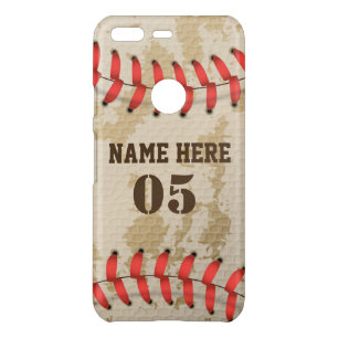 Personalized Vintage Baseball Name Number Retro Uncommon Google Pixel Case
