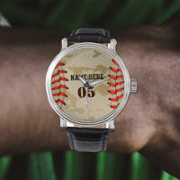 Personalized Vintage Baseball Name Number Retro