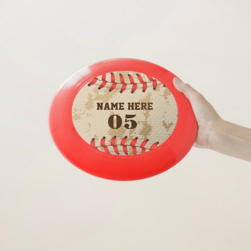 Personalized Vintage Baseball Name Number Retro Wham_O Frisbee