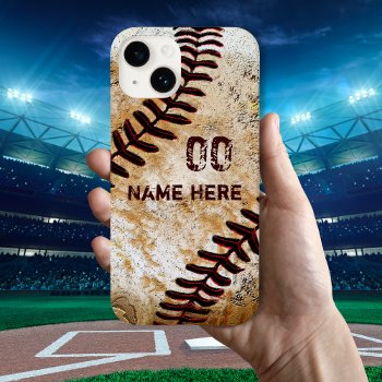 Personalized Vintage Baseball Phone Cases by YourSportsGifts at Zazzle
