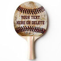 Personalized Vintage Baseball Ping Pong Paddle Personalized Vintage Baseball Ping Pong Paddle