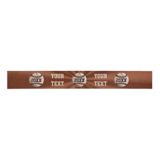 PERSONALIZED Vintage Baseball Ribbon YOUR TEXT