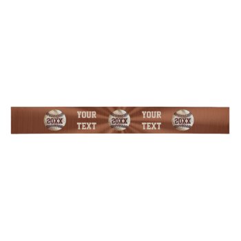 Personalized Vintage Baseball Ribbon Your Text by YourSportsGifts at Zazzle