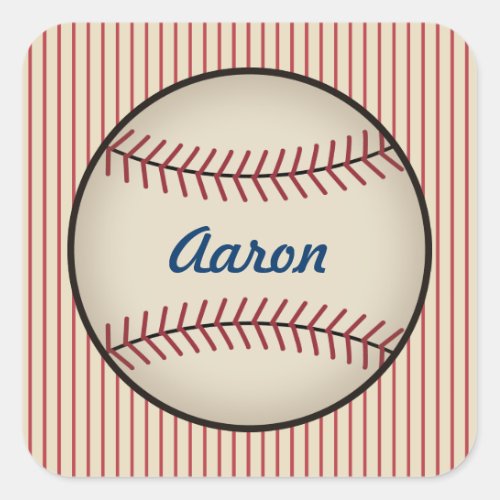 Personalized Vintage Baseball Stickers