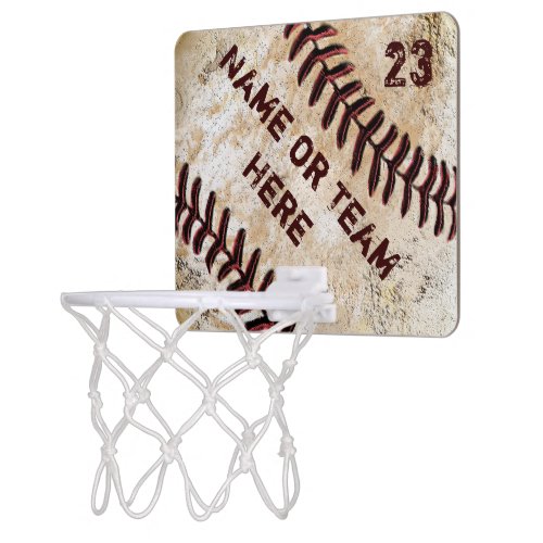 Personalized Vintage Baseball Team Gifts Mini Hoop