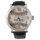 Personalized Vintage Baseball Watches YOUR TEXT Personalized Vintage Baseball Watches YOUR TEXT