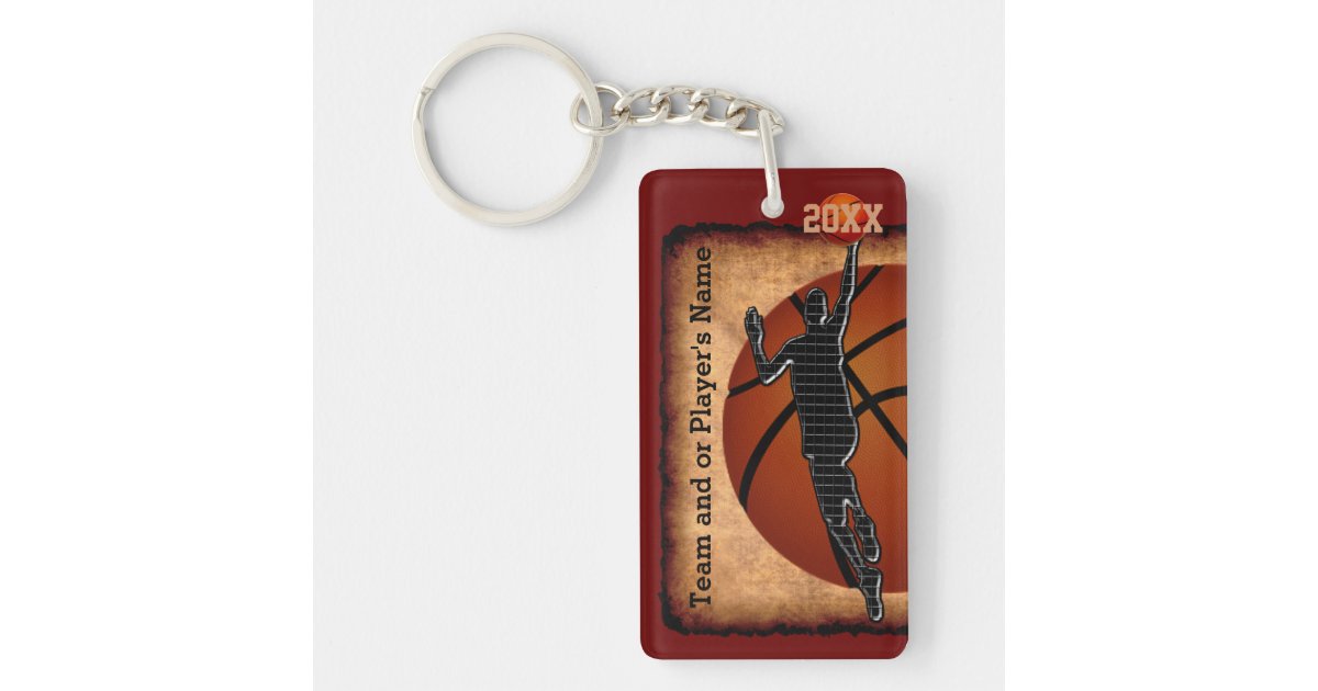 Personalized Vintage Basketball Senior Night Ideas Keychain Zazzle Com