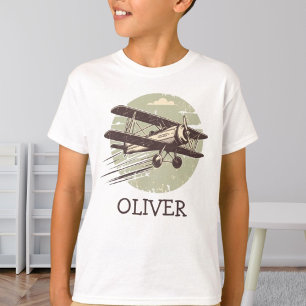  Personalized Vintage Biplane T-Shirt