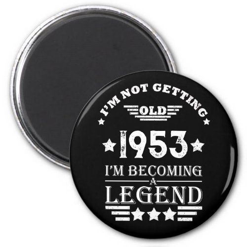 Personalized vintage birthday black white magnet