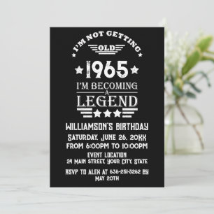 Personalized vintage birthday cocktail party invitation