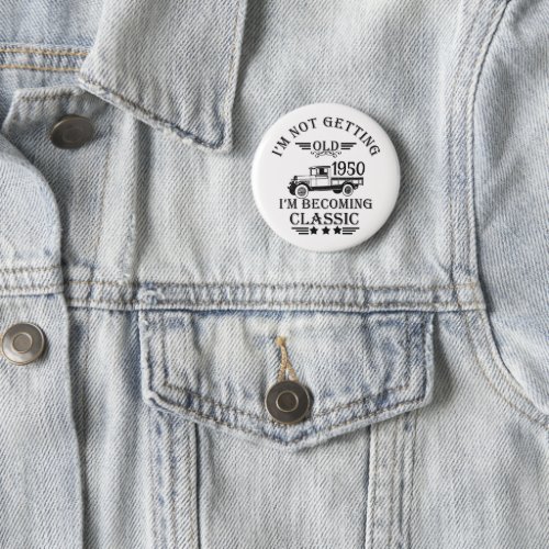 Personalized vintage birthday dad button