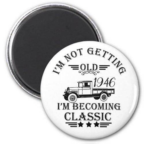 Personalized vintage birthday dad magnet