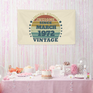 Personalized vintage birthday gift banner