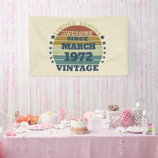 Personalized vintage birthday gift banner (Party)