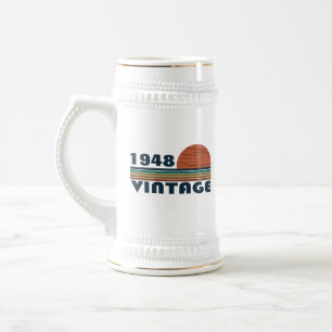 Personalized vintage birthday gift beer stein