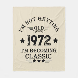 Personalized vintage birthday gift black fleece blanket