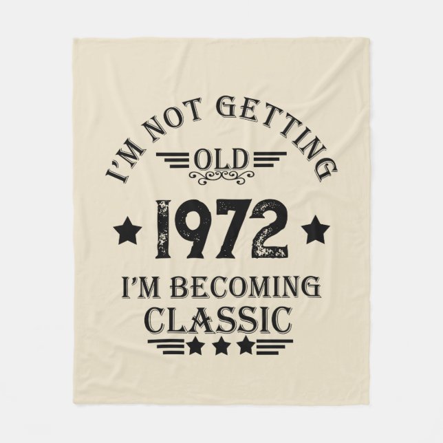 Personalized vintage birthday gift black fleece blanket (Front)