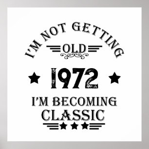 Personalized vintage birthday gift black poster