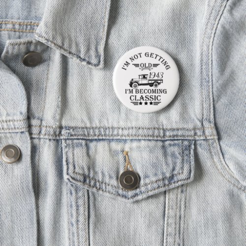 Personalized vintage birthday gift button