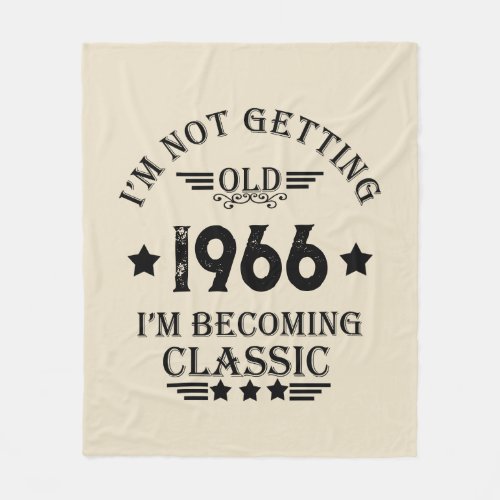 Personalized vintage birthday gift fleece blanket