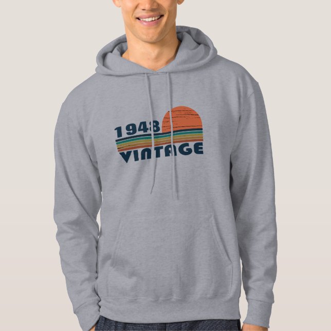 Personalized vintage birthday gift hoodie (Front)