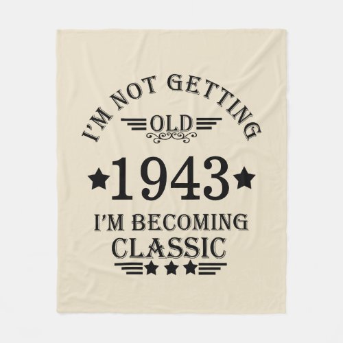 Personalized vintage birthday gift idea fleece blanket