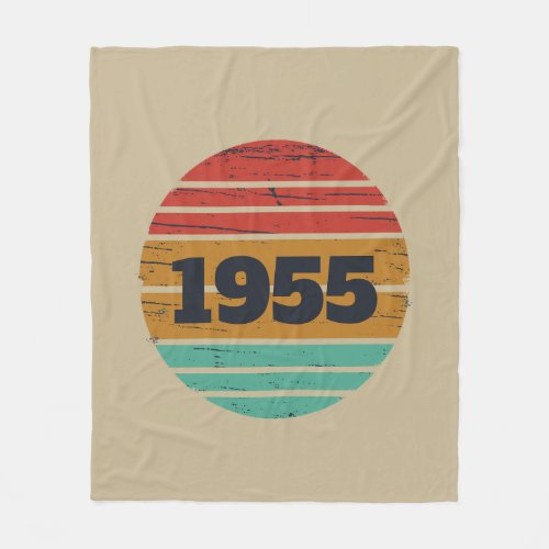 Personalized vintage birthday gift idea fleece blanket