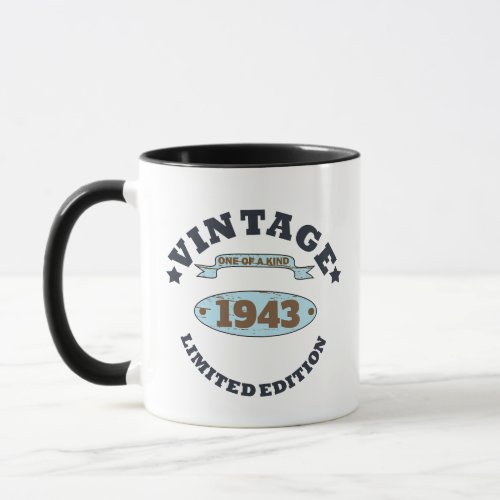 Personalized vintage birthday gift idea mug