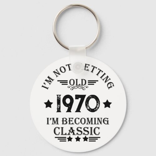 Personalized vintage birthday gift keychain