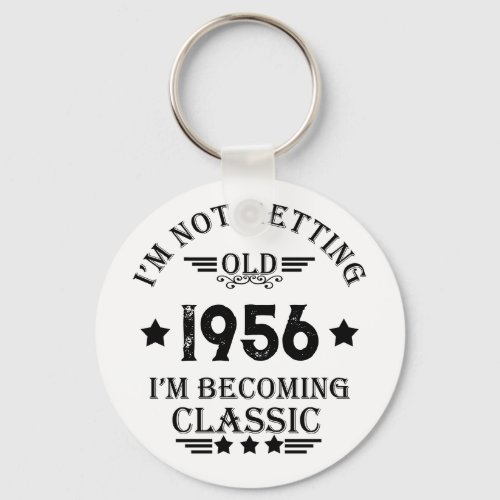 Personalized vintage birthday gift keychain