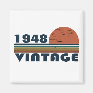 Personalized vintage birthday gift magnet