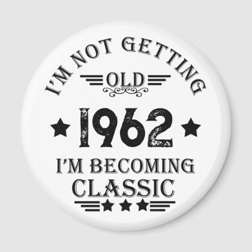 Personalized vintage birthday gift magnet