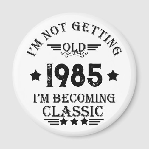 Personalized vintage birthday gift magnet