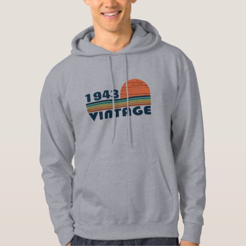 Personalized vintage birthday gift mens hoodie