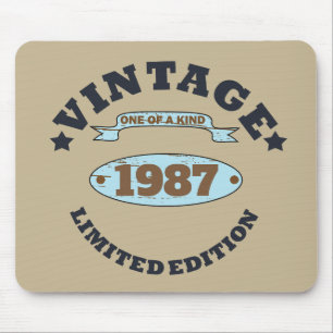Personalized vintage birthday gift mouse pad