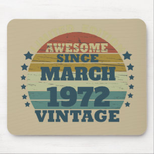 Personalized vintage birthday gift mouse pad