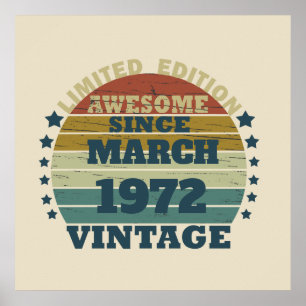 Personalized vintage birthday gift poster