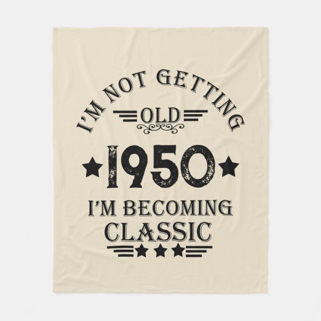 Personalized vintage birthday gifts black fleece blanket (Front)